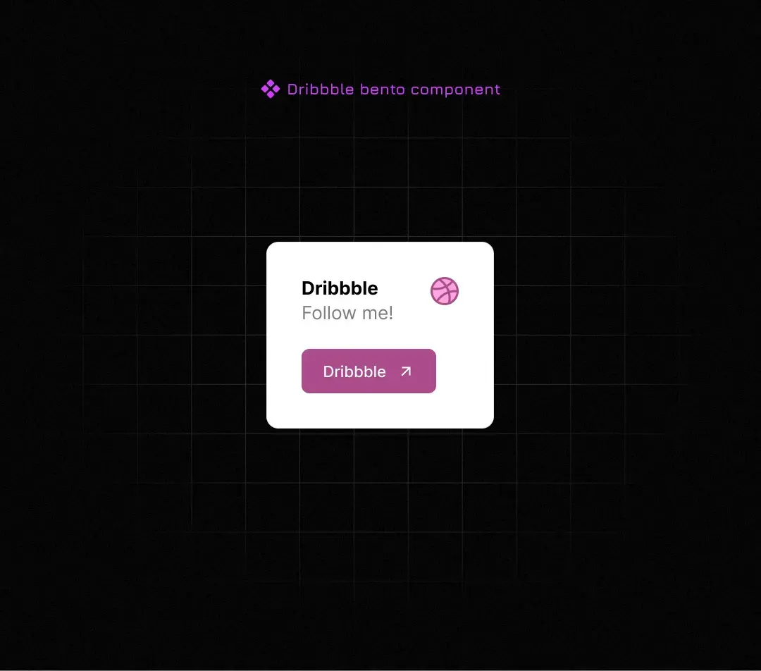 Dribbble portfolio button