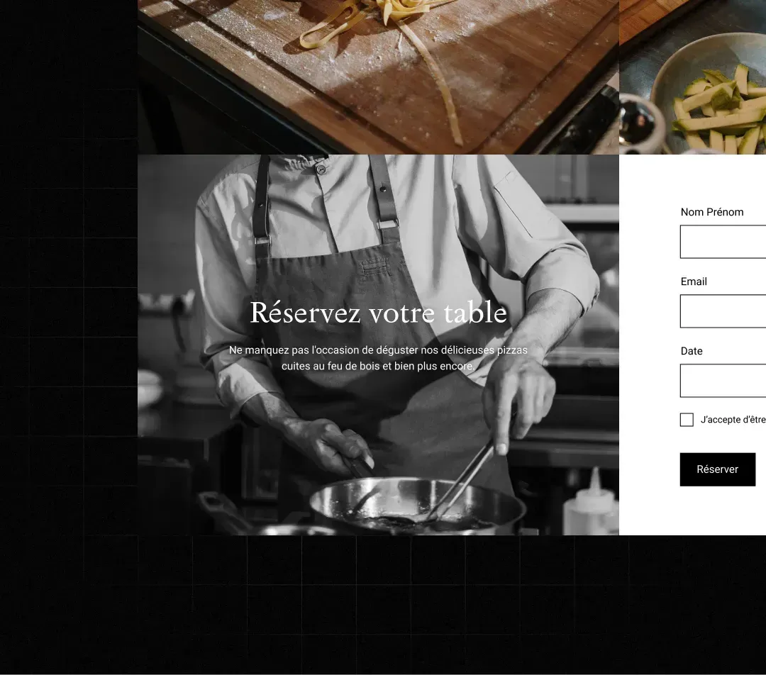 Restaurant reservation form